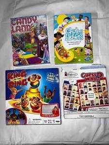 lot 25 image: Candyland, Chutes & Ladders, Guess Who Boards & King of the Ring
