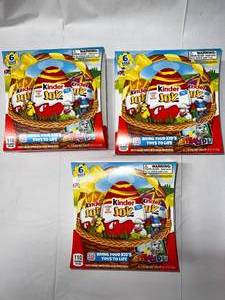lot 28 image: 3x 6 Packs of KinderJoy Eggs EasterSpringtime Theme. Best By 92023