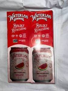 lot 76 image: 2 x 12 Packs of Waterloo Sparkling Water-Watermelon