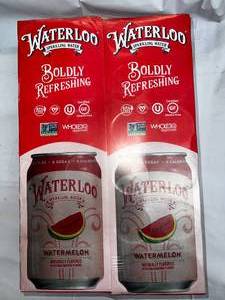 lot 77 image: 2 x 12 Packs of Waterloo Sparkling Water-Watermelon