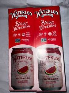 lot 78 image: 2 x 12 Packs of Waterloo Sparkling Water-Watermelon