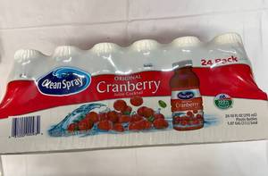 lot 94 image: 24 Pack of 10 oz Bottles Ocean Spray Cranberry Juice