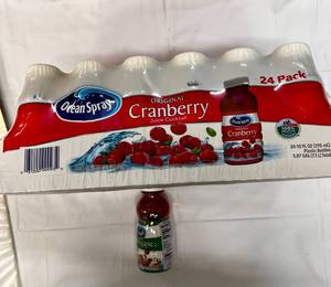 lot 95 image: 24 Pack of 10 oz Bottles Ocean Spray Cranberry Juice