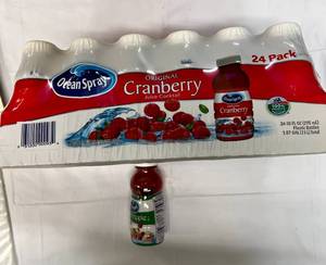 lot 96 image: 24 Pack of 10 oz Bottles Ocean Spray Cranberry Juice