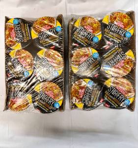 lot 97 image: 2x 6 pack Cup Noodles Stir Fry Rice with Noodles Thai Yellow Curry