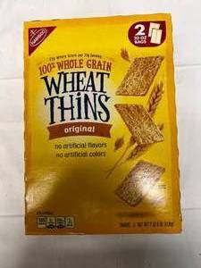 lot 128 image: 1 box with 2x 20 oz Bags  Wheat Thins