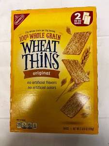 lot 129 image: 1 box with 2x 20 oz Bags  Wheat Thins