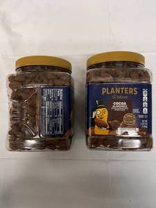 lot 134 image: 2x 2.5lb Jars of Planters Cocoa Almonds