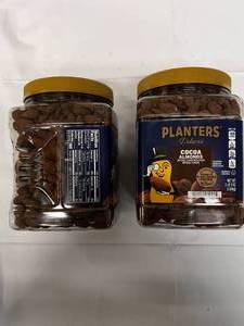 lot 135 image: 2x 2.5lb Jars of Planters Cocoa Almonds