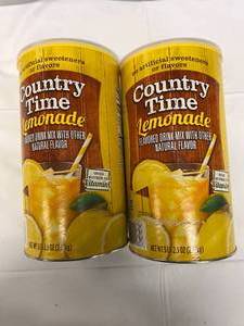 lot 137 image: 2x 5.2lb Cans of Country Time Lemonade