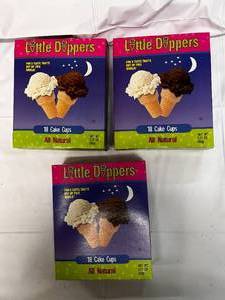 lot 150 image: 3x Box of 18 Little Dipper Ice Cream Cones Best By 22024