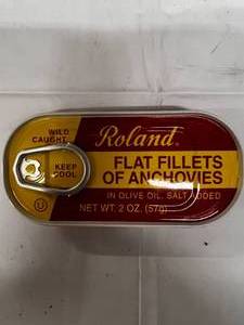 lot 166 image: 2x 25x 2oz Flats Anchoy Fillets in Olive Oil. Fabulous Flavor Enhancer  to any dish