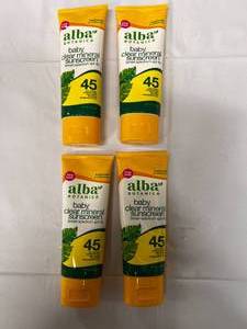 lot 184 image: 6x 3 oz Alba Baby Clear Mineral Sunscreen  SPF 45