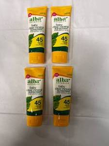 lot 185 image: 6x 3 oz Alba Baby Clear Mineral Sunscreen  SPF 45