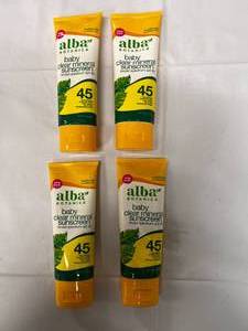 lot 187 image: 6x 3 oz Alba Baby Clear Mineral Sunscreen  SPF 45