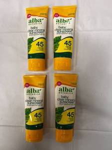 lot 188 image: 6x 3 oz Alba Baby Clear Mineral Sunscreen  SPF 45