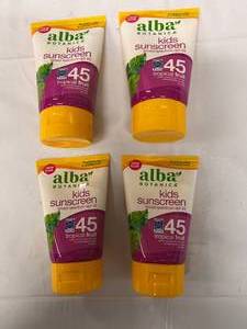 lot 189 image: 6x 3 oz Alba Kids Sunscreen Broad SPF 45 Tropical Fruit