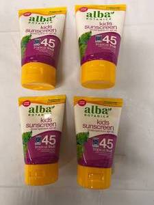 lot 193 image: 6x 3 oz Alba Kids Sunscreen Broad SPF 45 Tropical Fruit