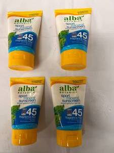 lot 195 image: 6 x 4 oz Alba Sport Mineral Sunscreen SPF 45 Fragance Free