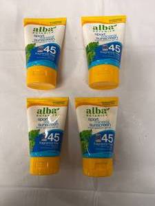 lot 194 image: 6 x 4 oz Alba Sport Mineral Sunscreen SPF 45 Fragance Free