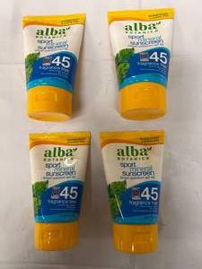lot 196 image: 6 x 4 oz Alba Sport Mineral Sunscreen SPF 45 Fragance Free
