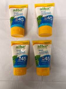 lot 198 image: 6 x 4 oz Alba Sport Mineral Sunscreen SPF 45 Fragance Free
