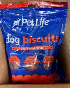lot 295 image: 4x 15 iz Bags of Pet Life Dog Biscuits