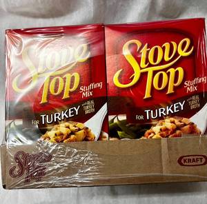 lot 255 image: 12x 6 oz Boxes Stove Top Turkey Stuffing Mix Best Date 72024