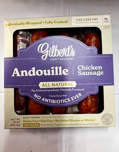 lot 335 image: 10 x 10 oz Packages of Andouille Chicken Sausages
