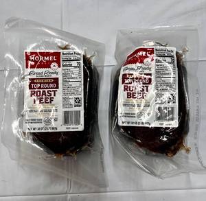 lot 337 image: 2 x 2lbs Beef Roast Fully Cooked & Sliced Best Date 122023