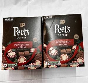 lot 340 image: 2x 22 Count Peets K-Cups Peppermint Mocha