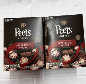 lot 342 image: 2x 22 Count Peets K-Cups Peppermint Mocha