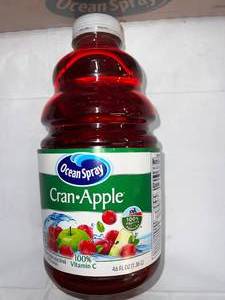 lot 282 image: 8x 46 oz Ocean Spray Cran-Apple Drink