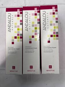 lot 314 image: 3x 5.5 oz Andalou 1000 Roses Facial Cleansing Foam