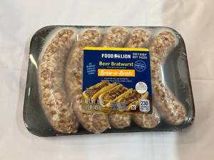 lot 320 image: 12 X 1 lb Packages Frozen Beer  Bratwursts Best Date 42023
