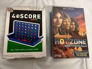 lot 223 image: 3 x 4-to-score Games & 3 Pandemic Hot Zone Games