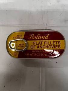 lot 169 image: 2x 25x 2oz Flats Anchoy Fillets in Olive Oil. Fabulous Flavor Enhancer  to any dish