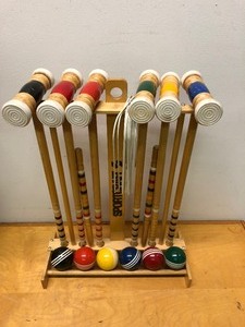 lot 32 image: Complete Sportcraft Croquet Set