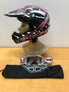 lot 49 image: Like-New or Brand New HJK Youth Large Racing Helmet