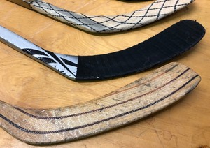 lot 89 image: Lot of 5 Left Handed Hockey Sticks