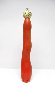 lot 52 image: Large Signed Carved Wood Sculptural RAW DESIGN Robert Willhelm Pepper Grinder