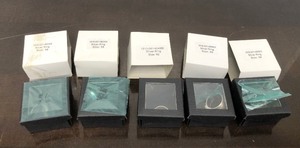 lot 140 image: Lot of 5 Very Cool Sterling Silver RED BULL Bartender Rings wBottle Openers
