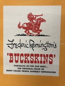 lot 169 image: FREDERIC REMINGTON Buckskins Complete Folio of 8 Western Prints