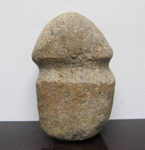 lot 243 image: Large Early Grooved Archaic Stone Axe Head #1