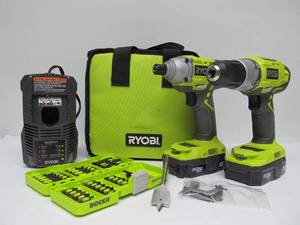lot 255 image: Nice Working RYOBI 2-Drill Set