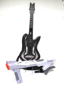 lot 299 image: Nintendo Wii Guitar Hero Guitar & SNES Super Scope