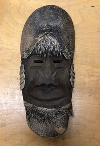 lot 195 image: Vintage Carved Wood South American Mask #13
