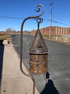 lot 312 image: Antique Arts & Crafts Era Lantern Floor Lamp