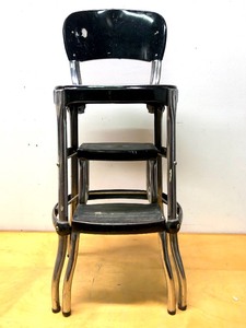 lot 275 image: Vintage COSCO Metal Kitchen Chair Step Stool