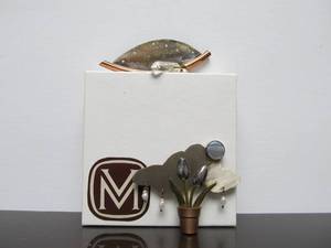 2 Sculptural Iris Wiinikka Sterling Silver &amp Mixed Metal Modernist Brooches wGemstonesPearls